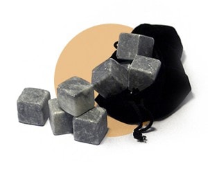 Yvento Whiskey Stones in a Pouch
