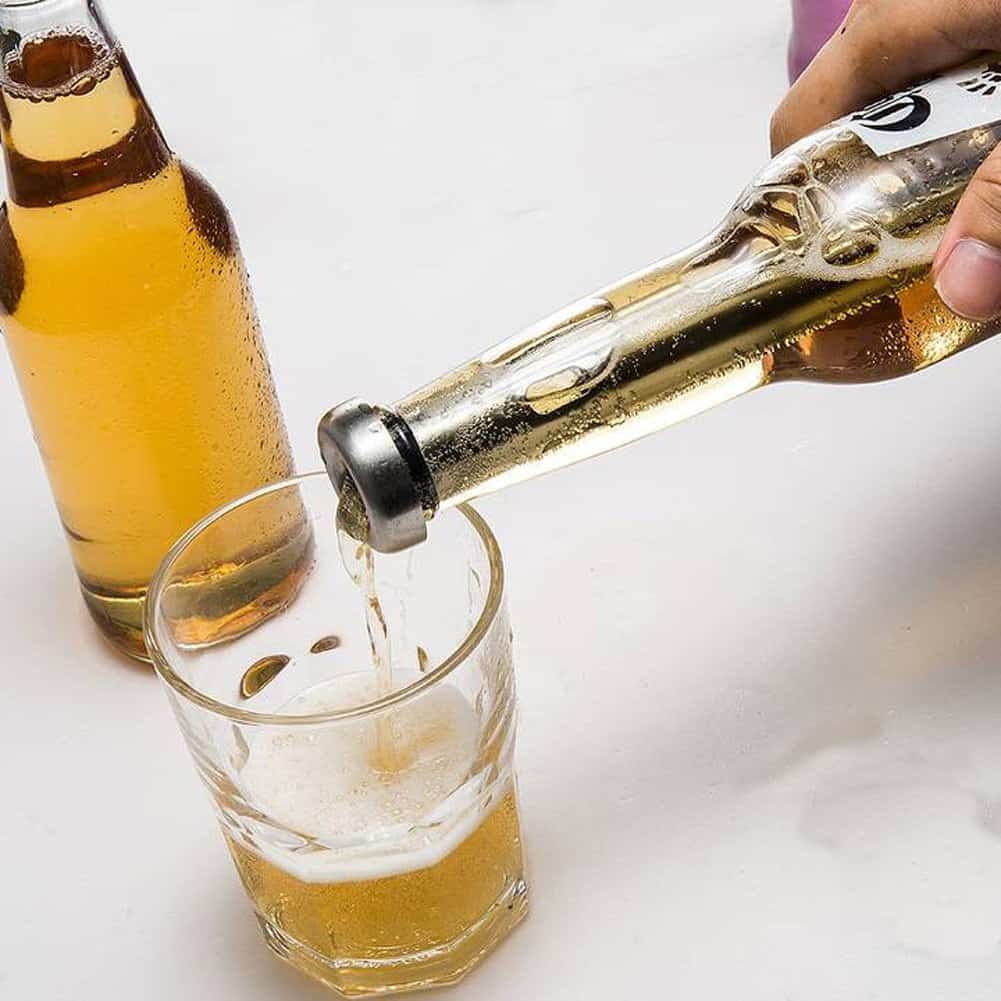 Beer Chiller Stick Inside The Bottle, Pouring Cold Beer In a Glass